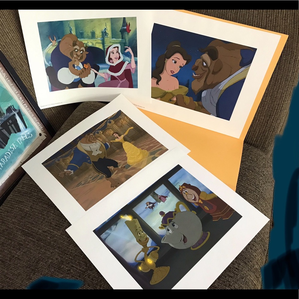 Disney Beauty And The Beast Lithographs